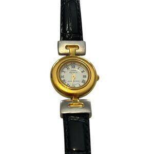 Classy Anne Klein II Watch Adjustable Strap Gold & Black